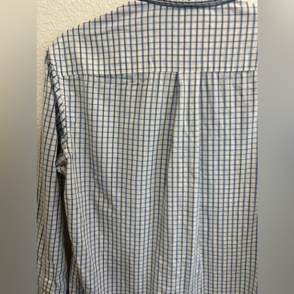 Small Brooks Brother Plaid Blue & White Shirt - Picture 3 of 11